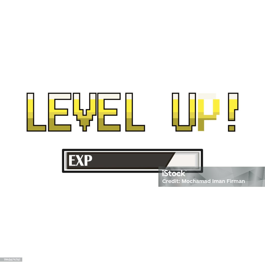 Level Up Performance Vector Level Up Stock Illustration - Download Image Now - Achievement, Arcade ...