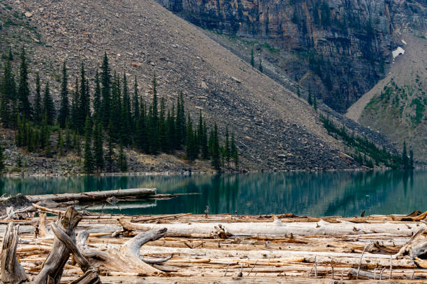 An late spring day at Moraine Lake Banff National Park Alberta Canada