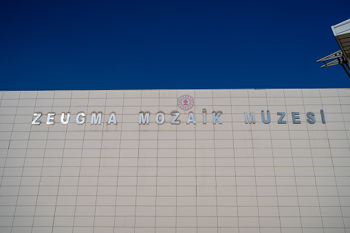 External view of Zeugma Mosaic Museum. Zeugma Mosaic Museum is the biggest mosaic museum in the world. Gaziantep, Turkey - December 4, 2023.