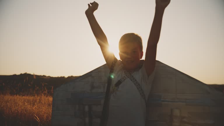 SLO MO Vintage Triumph: Boy's Conquest at Sunset