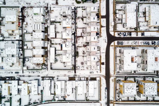 istock Residential neigborhood in winer 1945923853