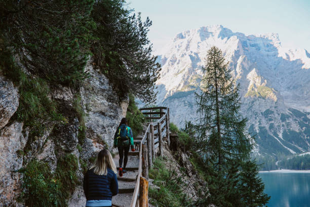 istock tourists enjoy hiking in Dolomites, Italy 1946112433