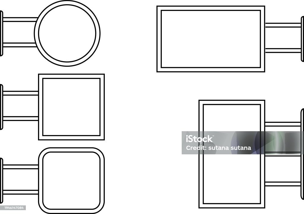 Signage Framelayout Lightbox Signage Frame Set Stock Illustration - Download Image Now ...