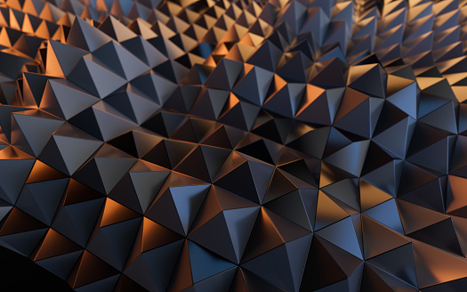 Abstract triangle shape geometry background, 3d rendering. 3D illustration.
