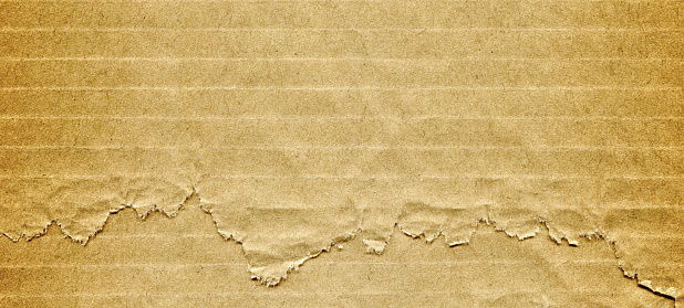 Brown wrinkled paper textured background. Copy space.