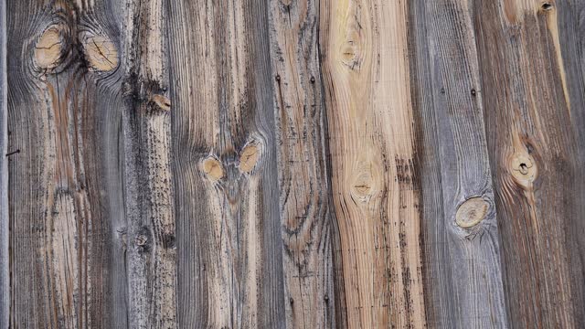 Wooden background, old barn boards with annual rings on rotting wood, New Mexico