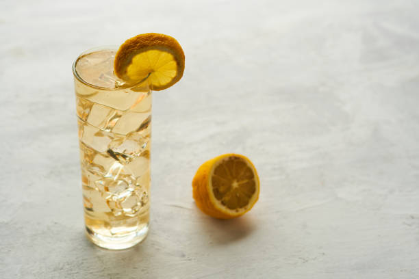 istock Glass of tea with ice and lemon 1946244332