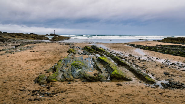 Sir Thomas's Pit and Cross Pit in Bude, Cornwall, England, UK