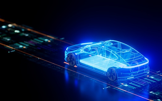 Driverless Autonomous Self Driving Artificial Intelligence Lithium Battery Electric Vehicle Lidar Avoidance