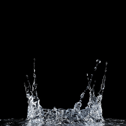 Crown water splash high speed photography