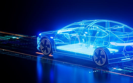 Driverless Autonomous Self Driving Artificial Intelligence Lithium Battery Electric Vehicle Lidar Avoidance