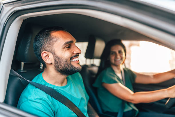 istock Couple traveling by car 1946480901