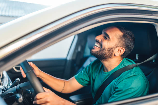 istock Driver enjoying music in the car 1946482442