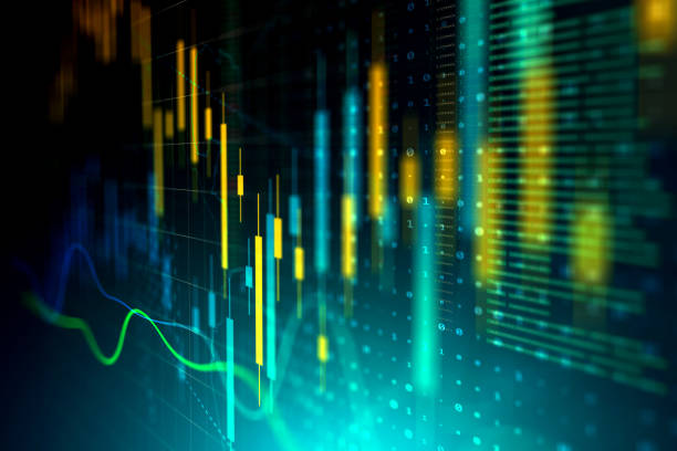 istock Digitally Generated Currency and Exchange Stock Chart for Finance and Economy Based Computer Software and Coding Display 1946568348