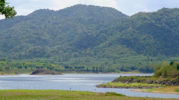 istock Panoramic view of lake and mountain 1946574569
