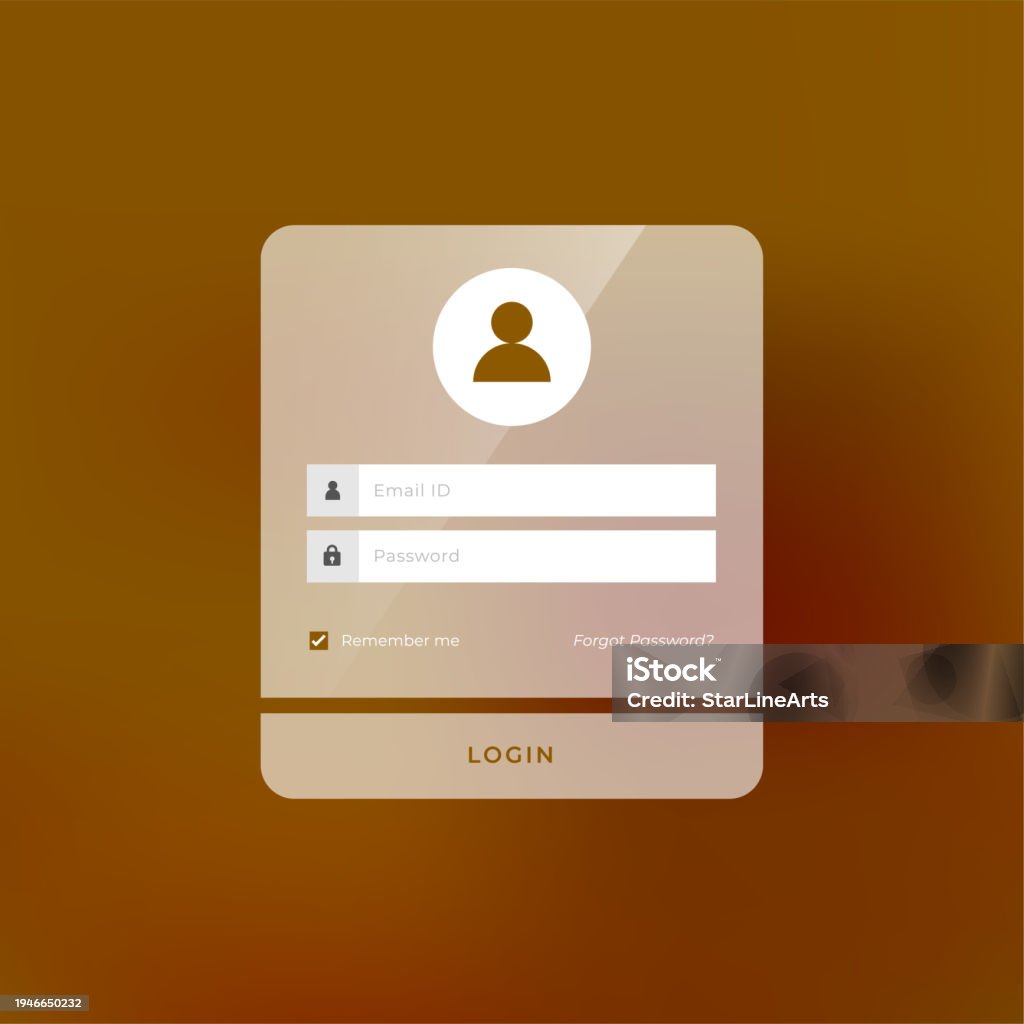 First Page Sign Signup Page Screen Template With Easy User Interface Stock Illustration ...