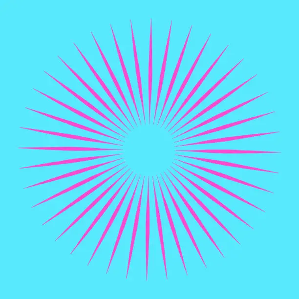 Vector illustration of Sunburst with light beams