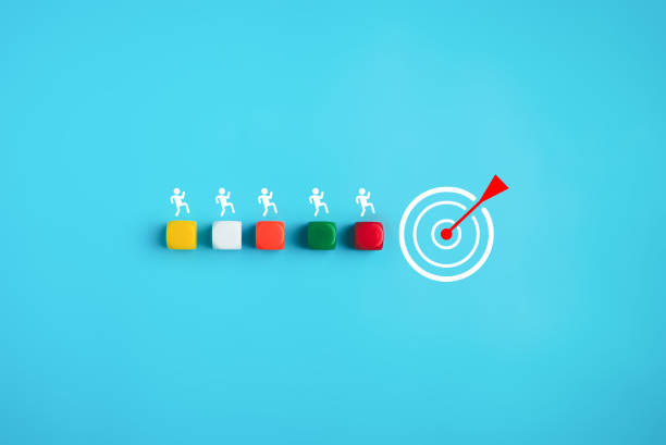 istock Strategy target goal and teamwork people icons on background, Business growth, Successful project plan, Business strategy planning management, Innovation and inspiration for creativity idea thinking 1946664304