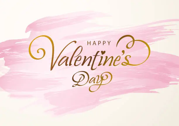 Vector illustration of Valentine’s Day Lettering