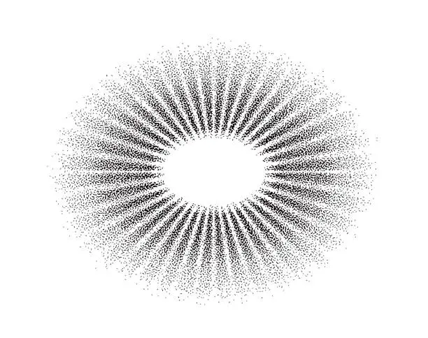 Vector illustration of Sunburst background with Zoom Effect