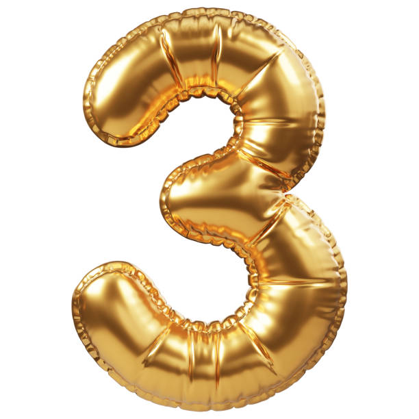 istock Gold Balloon 3D Number 3 1946675623