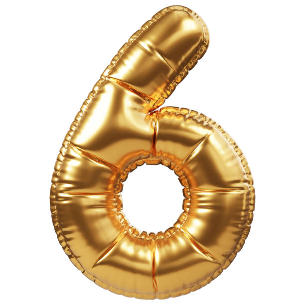 istock Gold Balloon 3D Number 6 1946676061