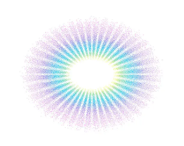 Vector illustration of Sunburst background with Zoom Effect