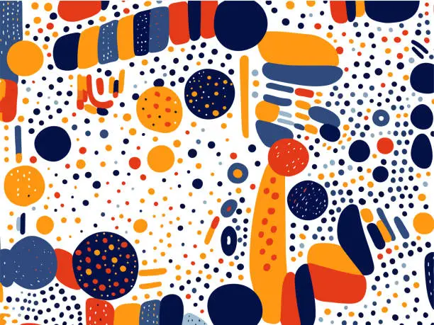 Vector illustration of abstract geometric dotted pattern, polka dots