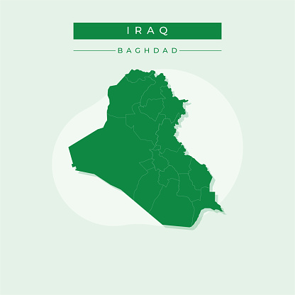Vector illustration vector of Iraq map Asia