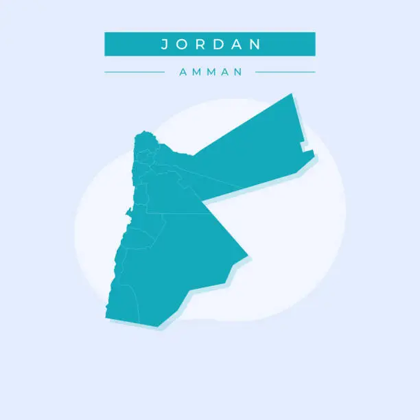 Vector illustration of Vector illustration vector of Jordan map Asia