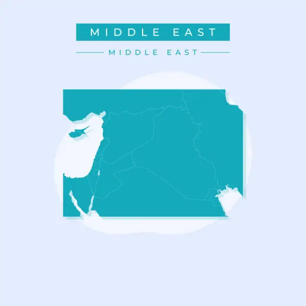 Vector illustration of Vector illustration vector of Middle East map Asia