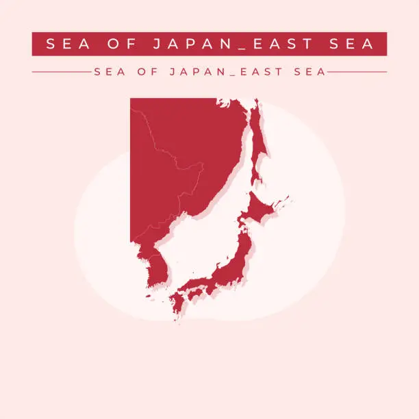 Vector illustration of Vector illustration vector of Sea of Japan_East Sea map Asia