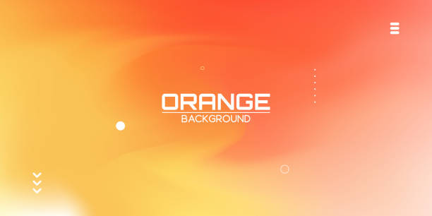 abstract blurred blue, orange and pink gradient background, design for landing page template - pomarańczowy stock illustrations