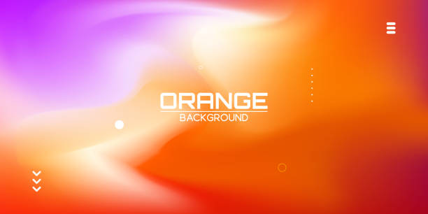 ilustrações de stock, clip art, desenhos animados e ícones de abstract blurred blue, orange and pink gradient background, design for landing page template - cyberspace technology abstract orange