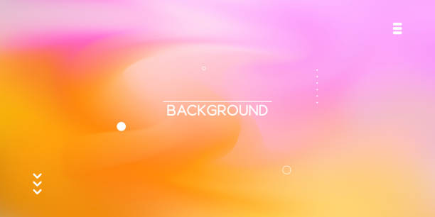 ilustrações de stock, clip art, desenhos animados e ícones de abstract blurred blue, orange and pink gradient background, design for landing page template - cyberspace technology abstract orange