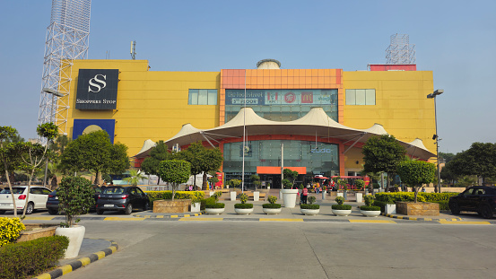 Noida, India - December 24 2023: The Great India Place TGIP mall at Noida.