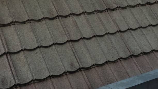 istock brown roof tiles with a stone 1946875059