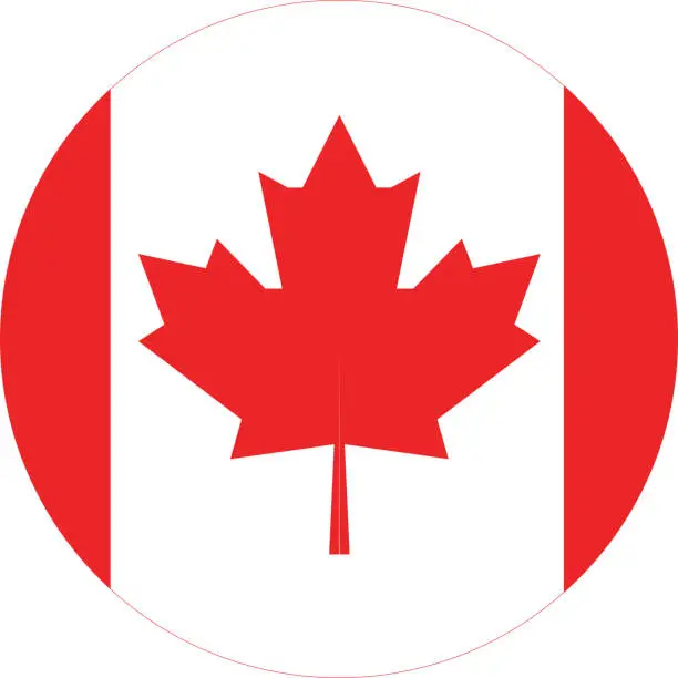 Vector illustration of Canada national official flag symbol, banner vector illustration.