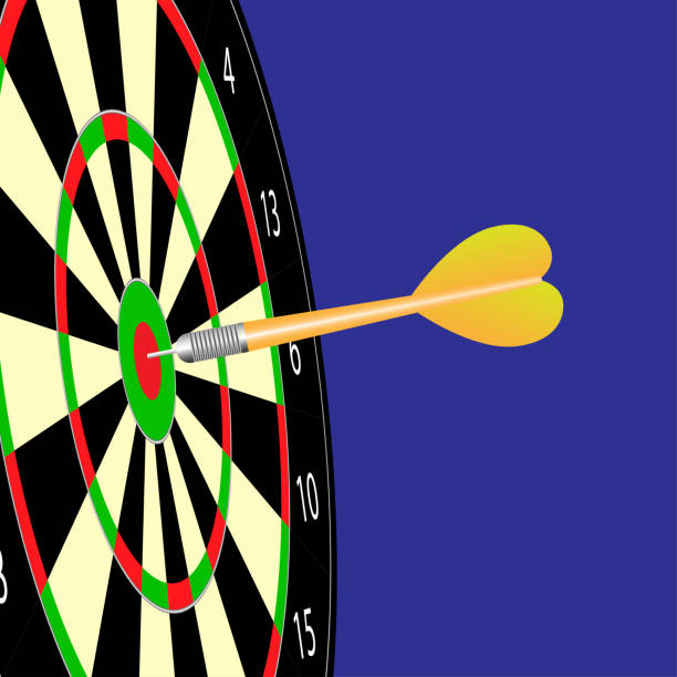 istock Success hitting target goal achievement concept. Darts arrows in the target center 1946933536