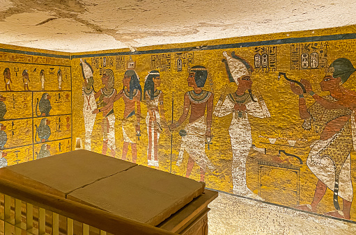 Tomb of Tutankhamun KV62 in the Egyptian Valley of the Kings, in the Theban necropolis, Egypt, Luxor.