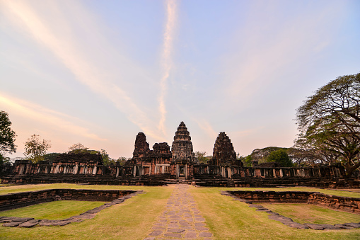 Beautiful photo picture of phimai thai ruins taken in thailand, Southeast Asia