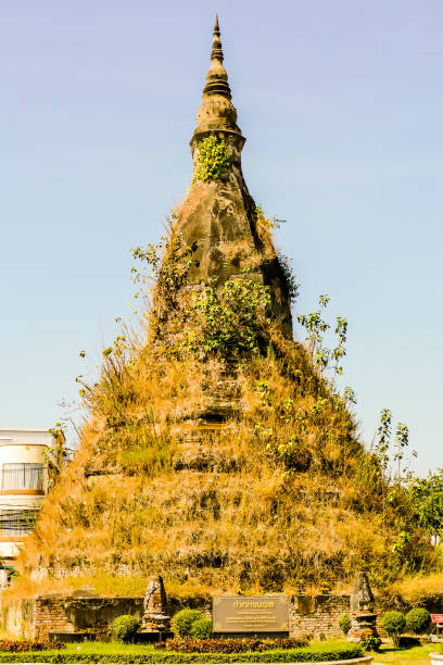 pagoda in thailand, digital photo picture as a background , taken in luang prabang, laos, asia - laos luang phabang thailand religion zdjęcia i obrazy z banku zdjęć