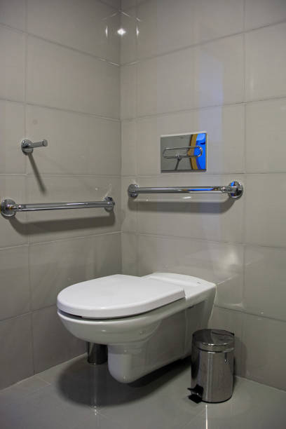 istock Toilet with for individuals with reduced mobility. 1946996644