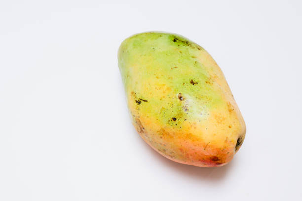 Close up image of mango fruit isolated on white background