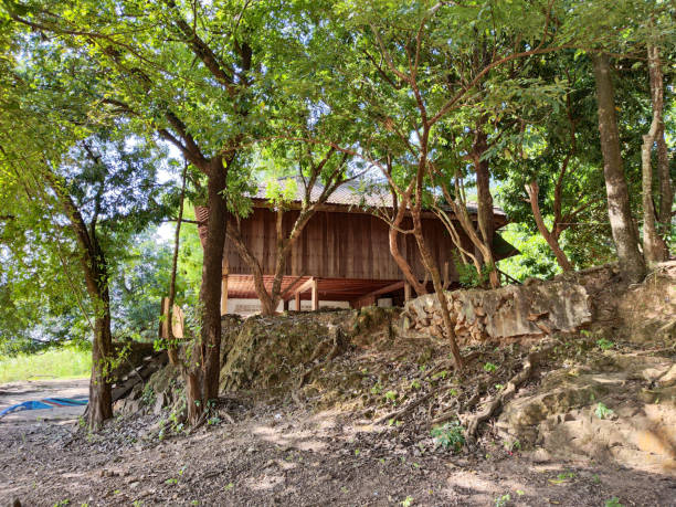 View of the Ta Mok's House in Anlong Veng district, a house once owned by former Khmer Rouge Commander Ta Mok. From 1979 until late 1997, this area was organized and controlled by the Khmer Rouge armies.