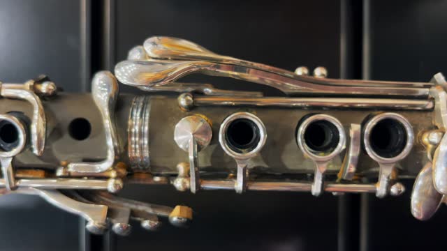panning saxophone 4k stock video