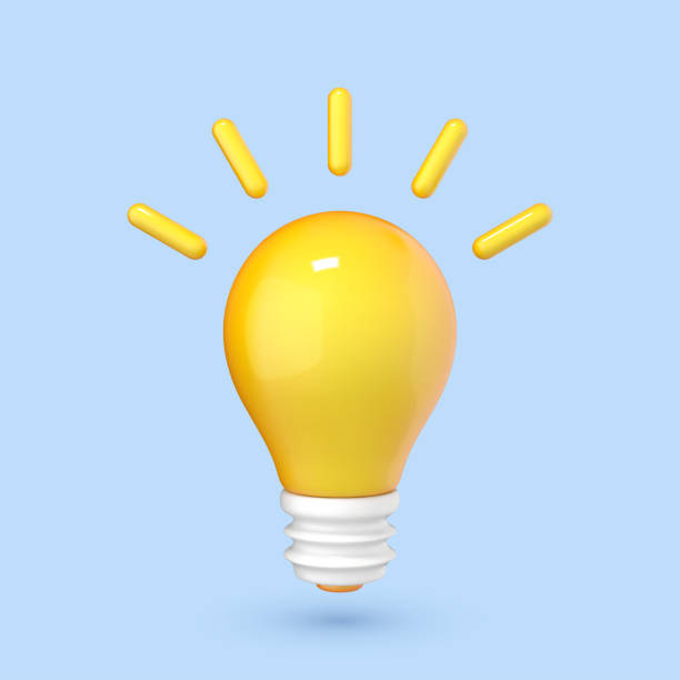 istock 3D cartoon style yellow light bulb icon. Concept of idea, solution, business, strategy. Thinking ideas icon. Solution and business idea. Vector 3d illustration 1947046907