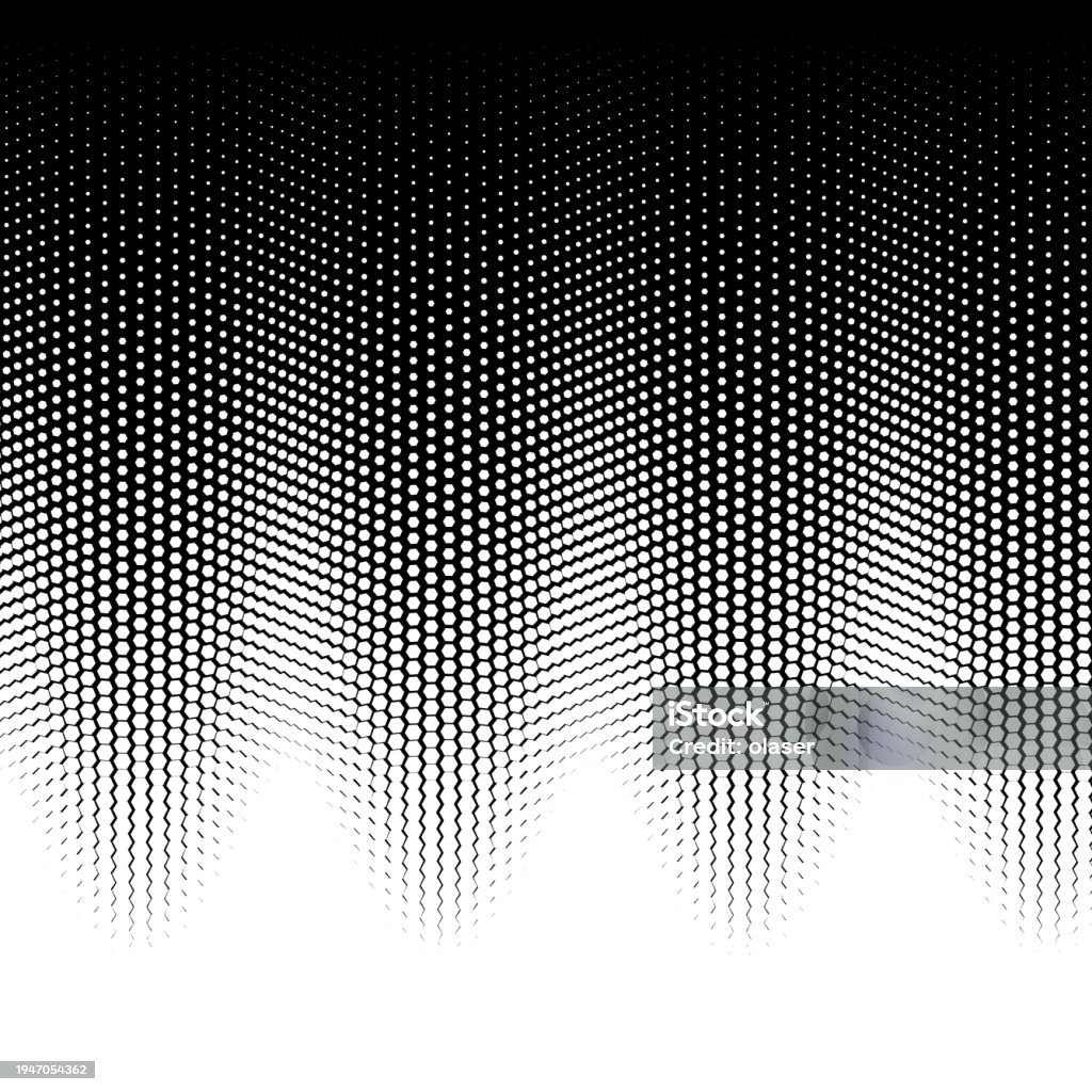 Fadding Wave Solid Hexagons In Fading Wave Pattern Stock Illustration - Download ...