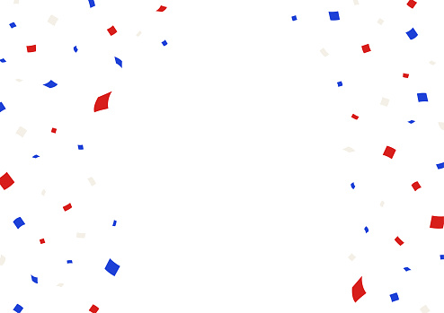 Tricolor Confetti Web graphics White background Transparent background