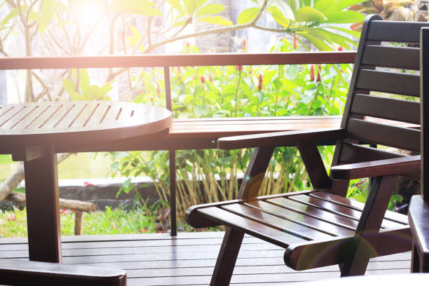 istock Tables and chairs at the coffee shop 1947073287